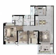 的户型从86㎡三房到125㎡五房